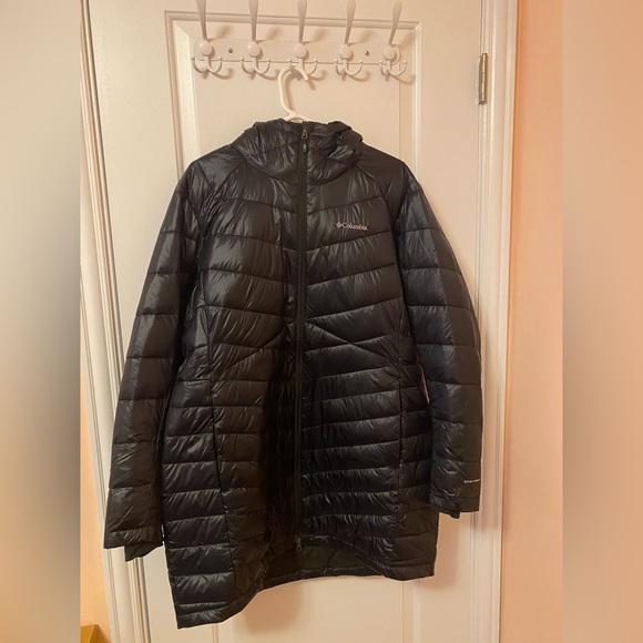 Women's Columbia Joy Peak™ Mid Insulated Hooded Jacket Gold - Picture 1 of 6